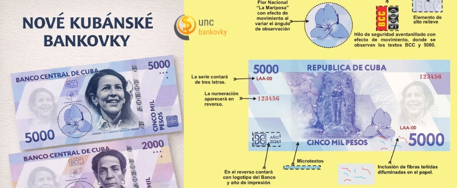 Kuba představuje nové bankovky