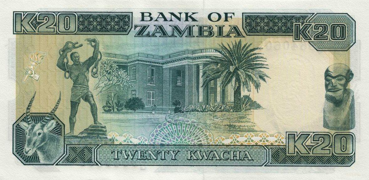 Zambie 20 Kwacha 1991 UNC