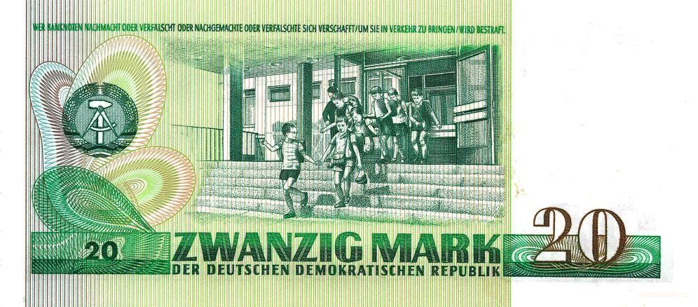 Německo DDR 20 Mark 1975 UNC