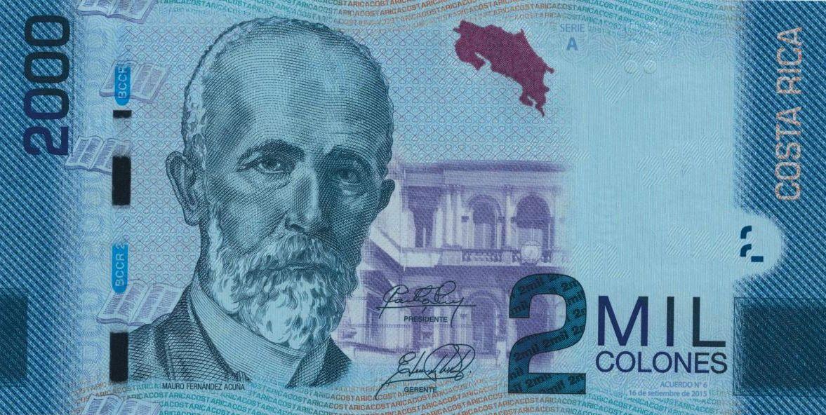 Kostarika 2000 Colones 2015 UNC