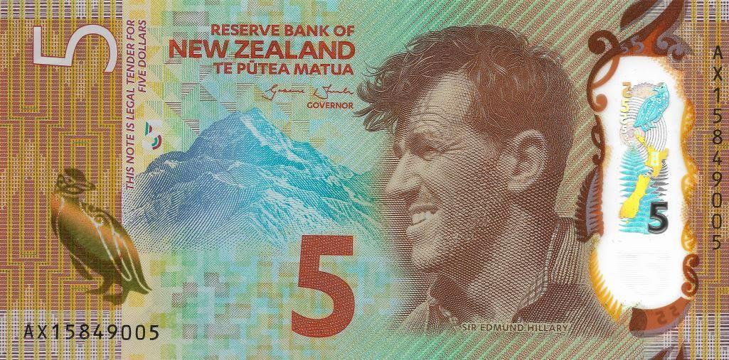 Nový Zéland 5 Dollars 2015 UNC