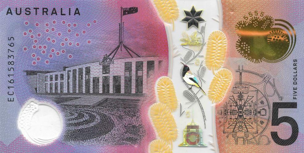Austrálie 5 Dollars 2016 UNC