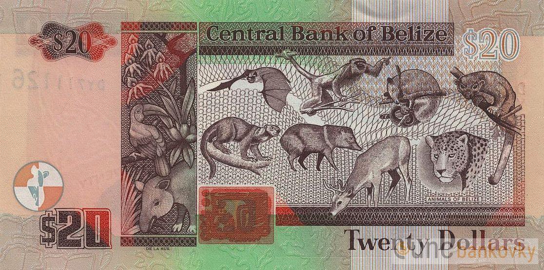 Belize 20 Dollars 2020 UNC