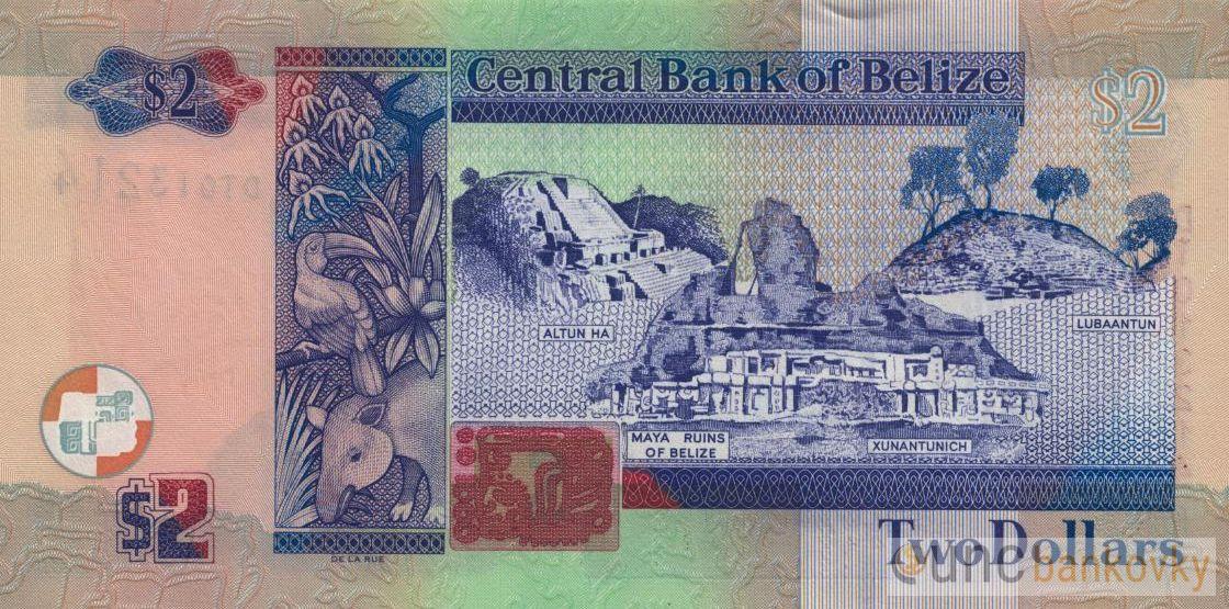 Belize 2 Dollars 2017 UNC