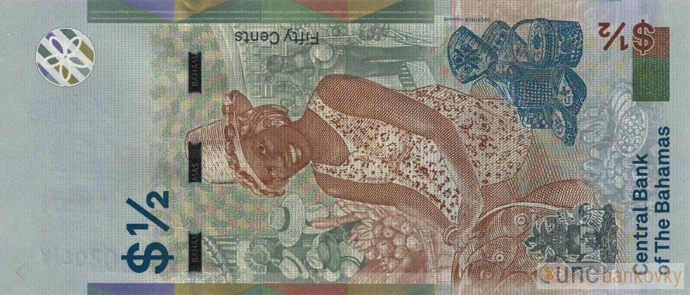 Bahamy 1/2 Dollar 2019 UNC