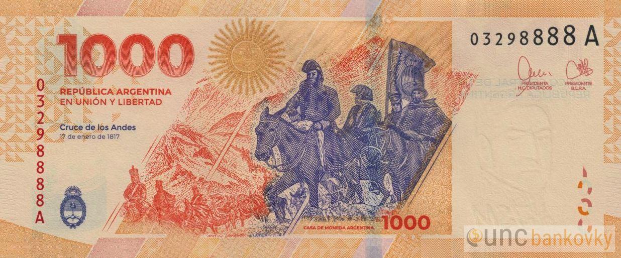 Argentina 1000 Pesos 2023 UNC
