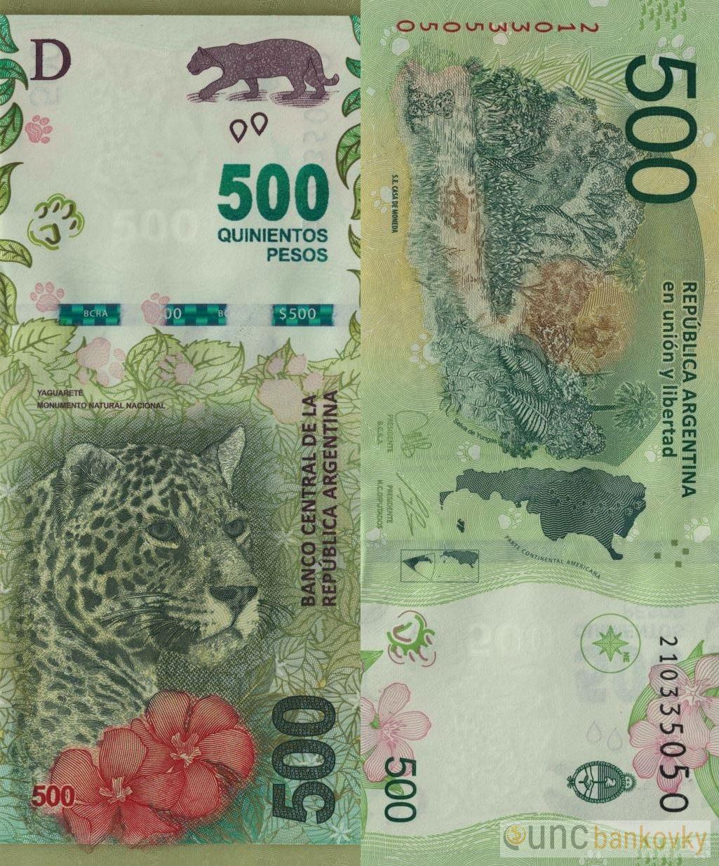 Argentina 500 Pesos 2022 UNC