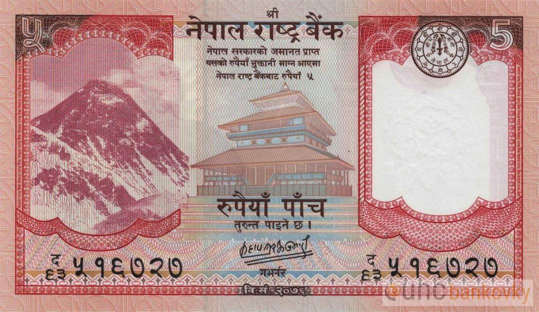 Nepál 5 Rupees 2020 UNC