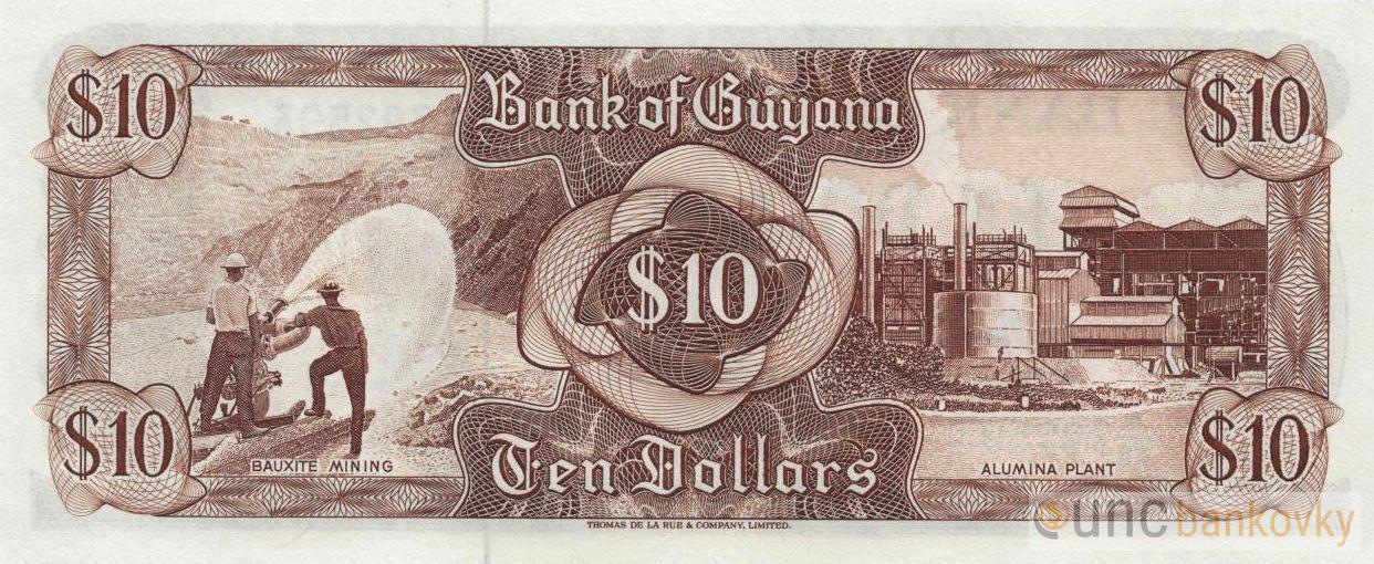Guyana 10 Dollars 1992 UNC
