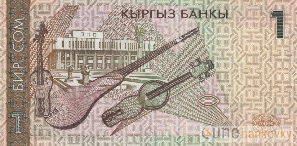 Kyrgyzstán 1 Som 1999 UNC