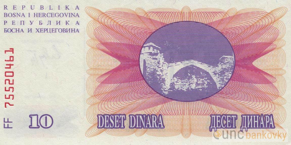 Bosna a Hercegovina sada 1992 UNC