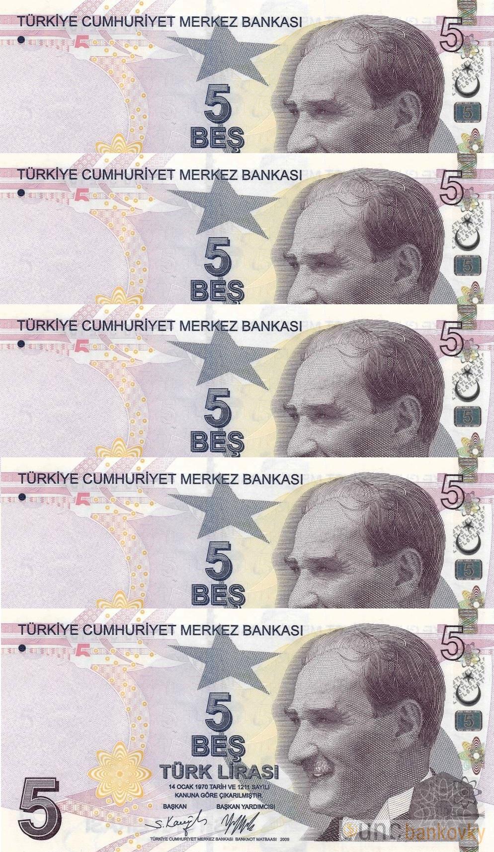 5x Turecko dealer set UNC