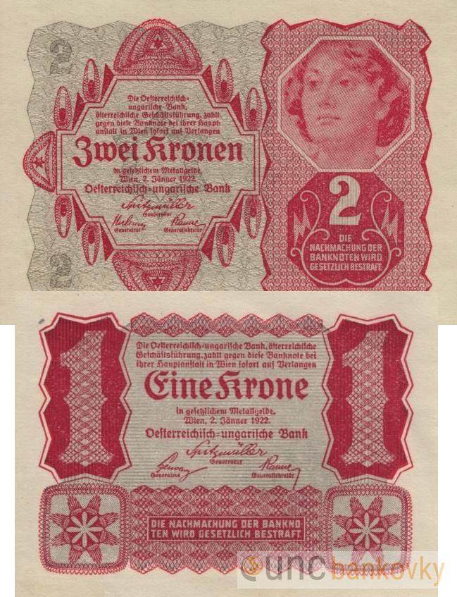 Rakousko sada 1922 aUNC