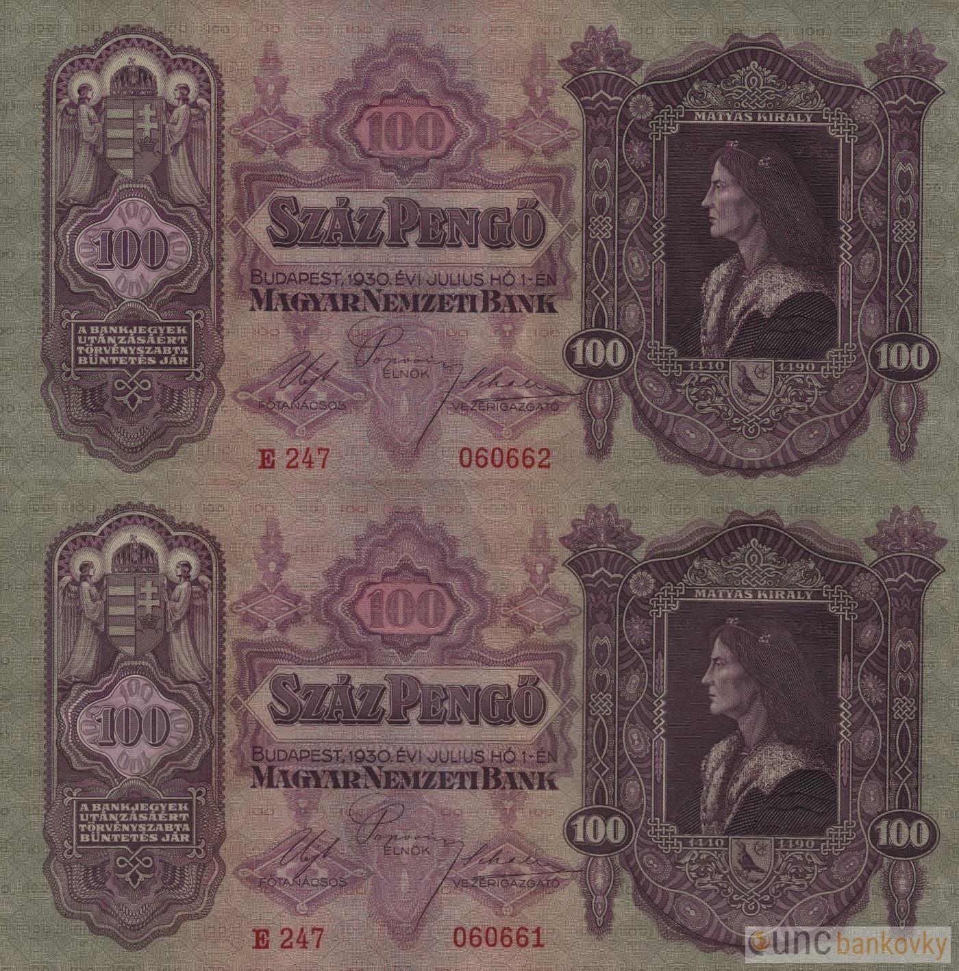 Maďarsko sada 1930 aUNC
