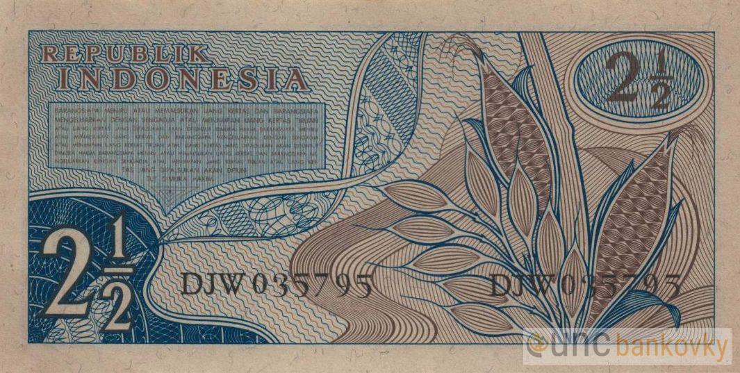 Indonésie 2a1/2 Rupiah 1961 UNC