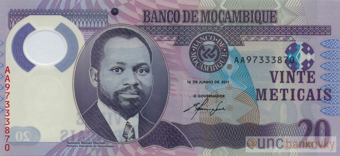 Mosambik 20 Meticais 2011 UNC