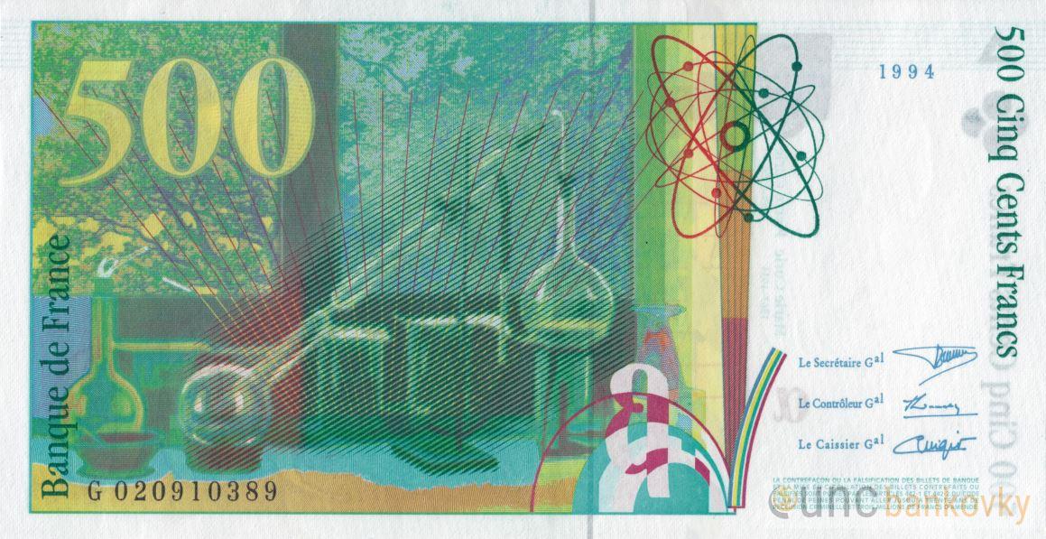 Francie 500 Francs 1994 UNC