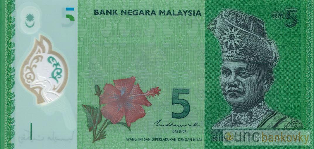Malajsie 5 Ringgit 2021 UNC