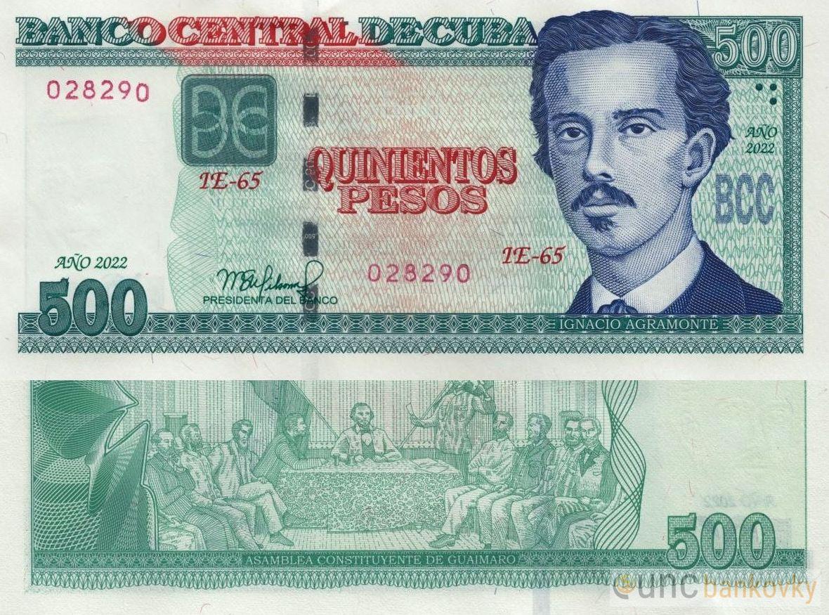 Kuba 500 Pesos 2022 UNC