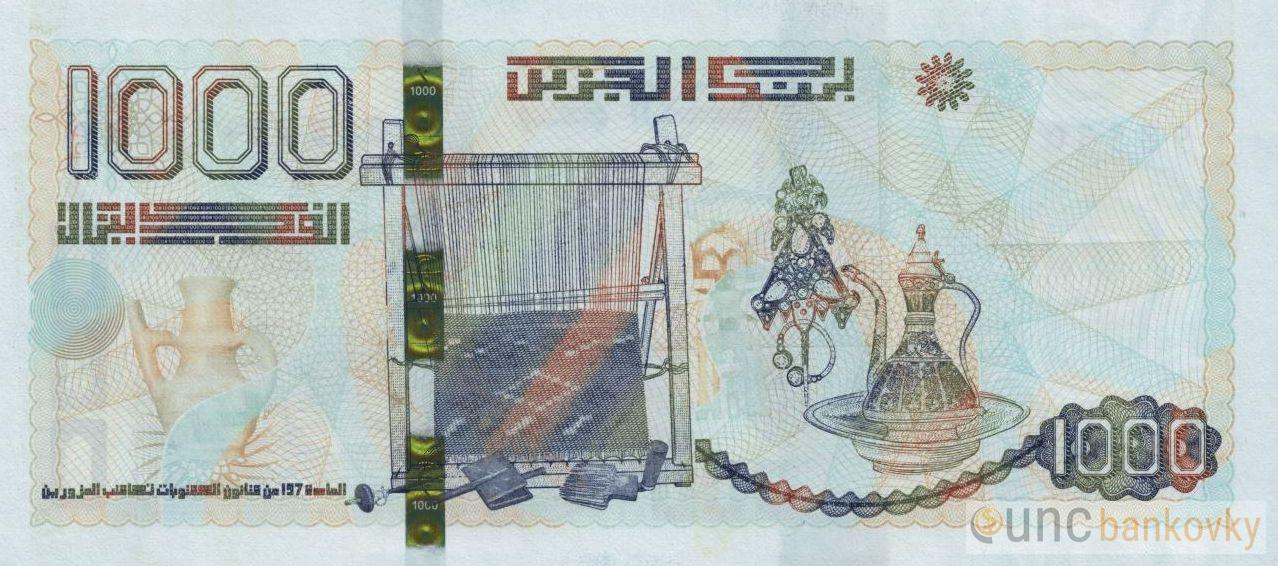 Alžír 1000 Dinars 2018 UNC