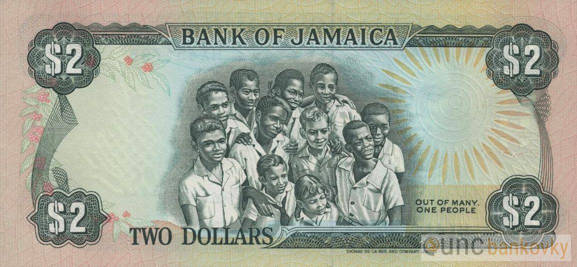 Jamajka 2 Dollars 1993 UNC