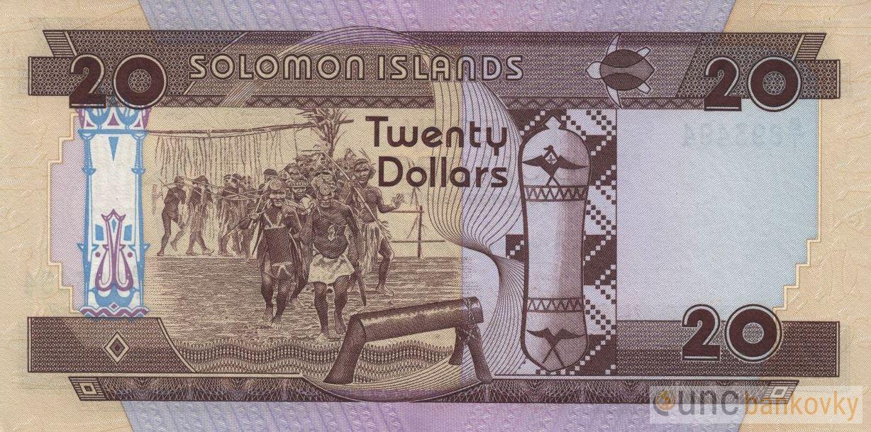 Šalamounovy ostr. 20 Dollars 1986 UNC