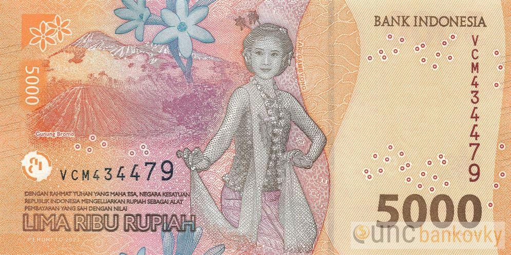 Indonésie 5000 Rupiah 2022 UNC
