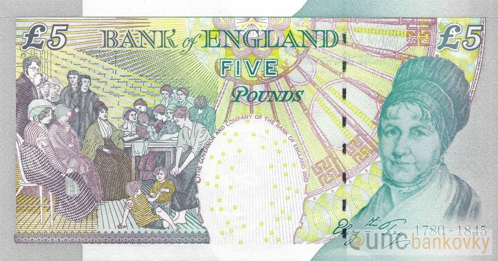 Británie 5 Pounds 2002 UNC