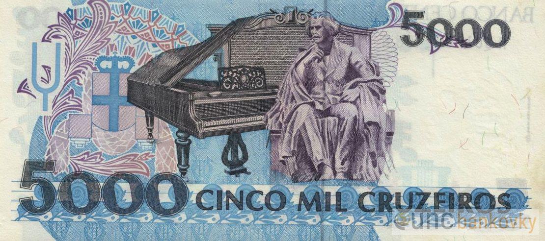 Brazílie 5000 Cruzeiros 1993 UNC