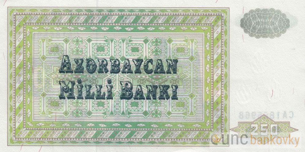 Azerbajdžán 250 Manat 1992 UNC