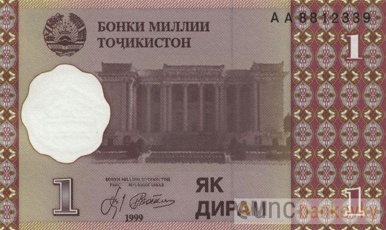 Tadžikistán 1 Diram 1999 UNC