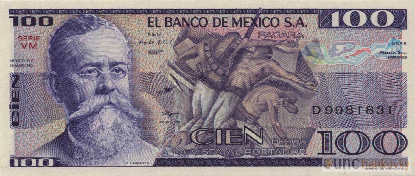 Mexiko 100 Pesos 1982 UNC