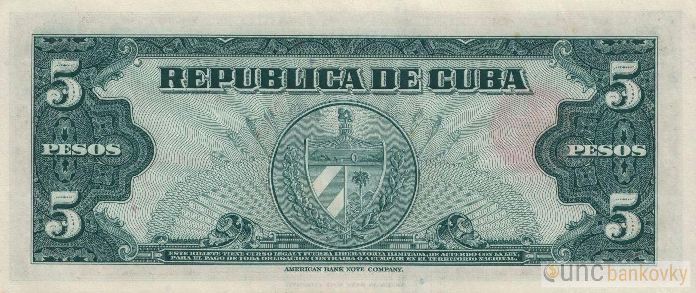Kuba 5 Pesos 1960 aUNC
