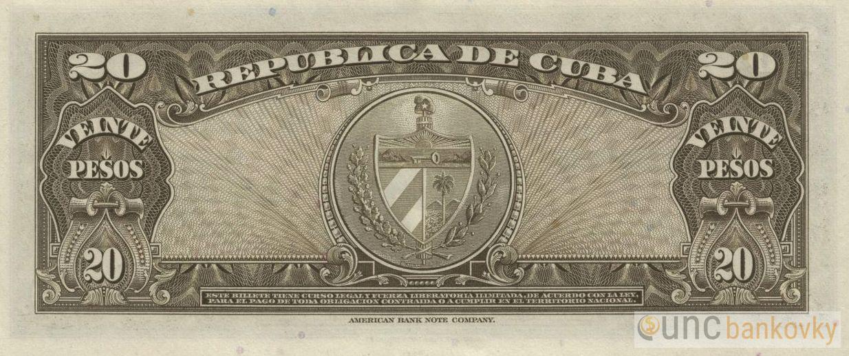 Kuba 20 Pesos 1960 CHE aUNC