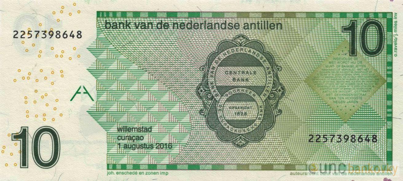 Nizozemské Antily 10 Gulden 2016 UNC