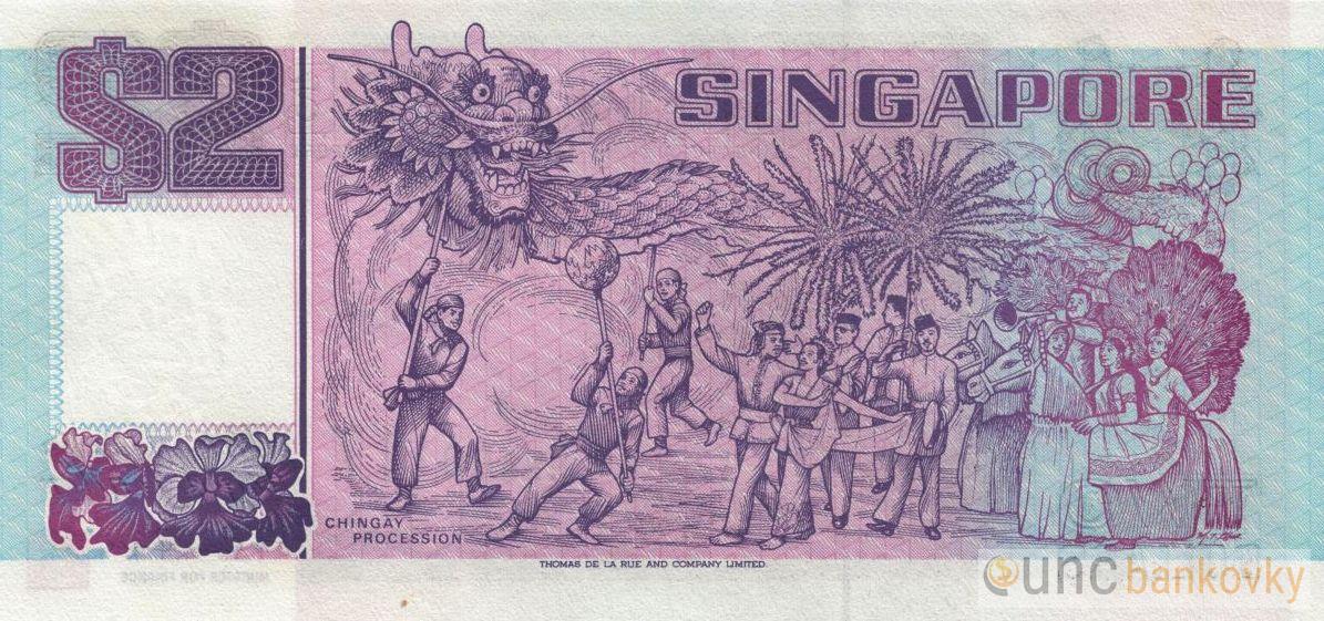 Singapur 2 Dollars 1992 UNC