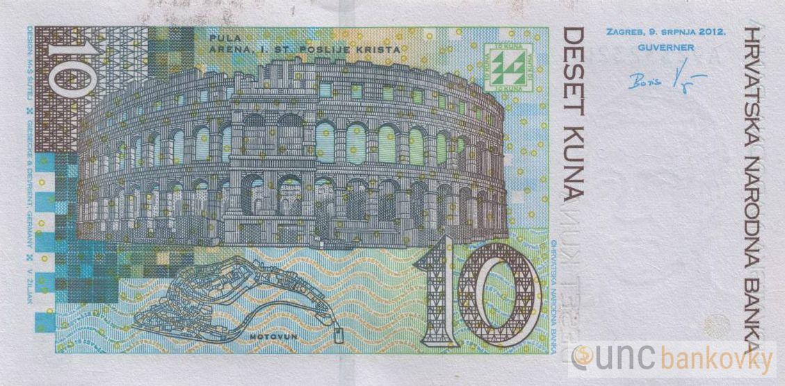 Chorvatsko 10 Kuna 2012 UNC