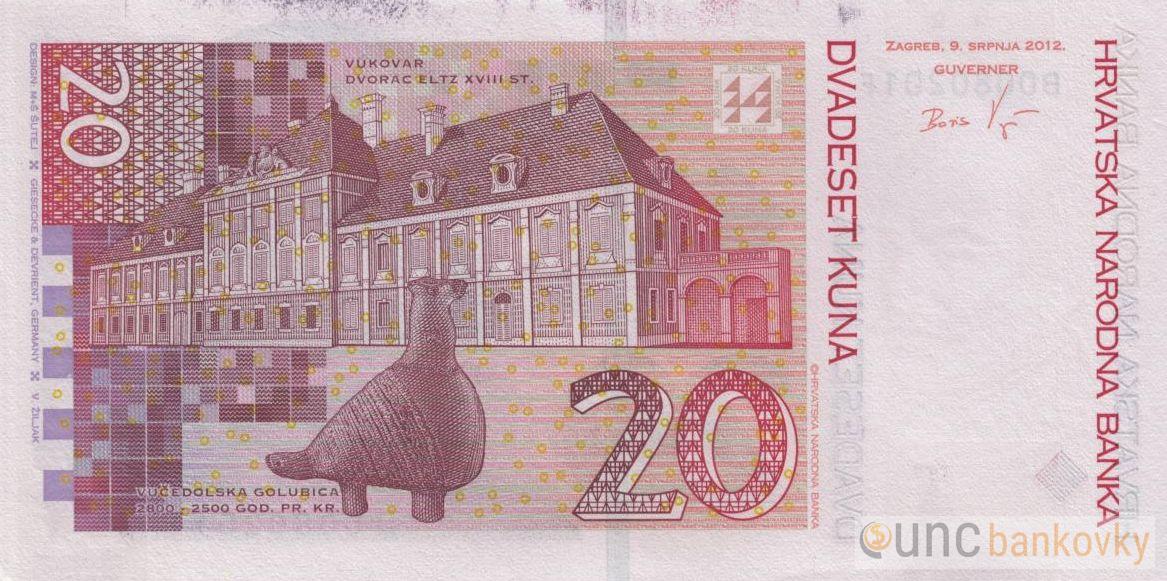 Chorvatsko 20 Kuna 2012 UNC