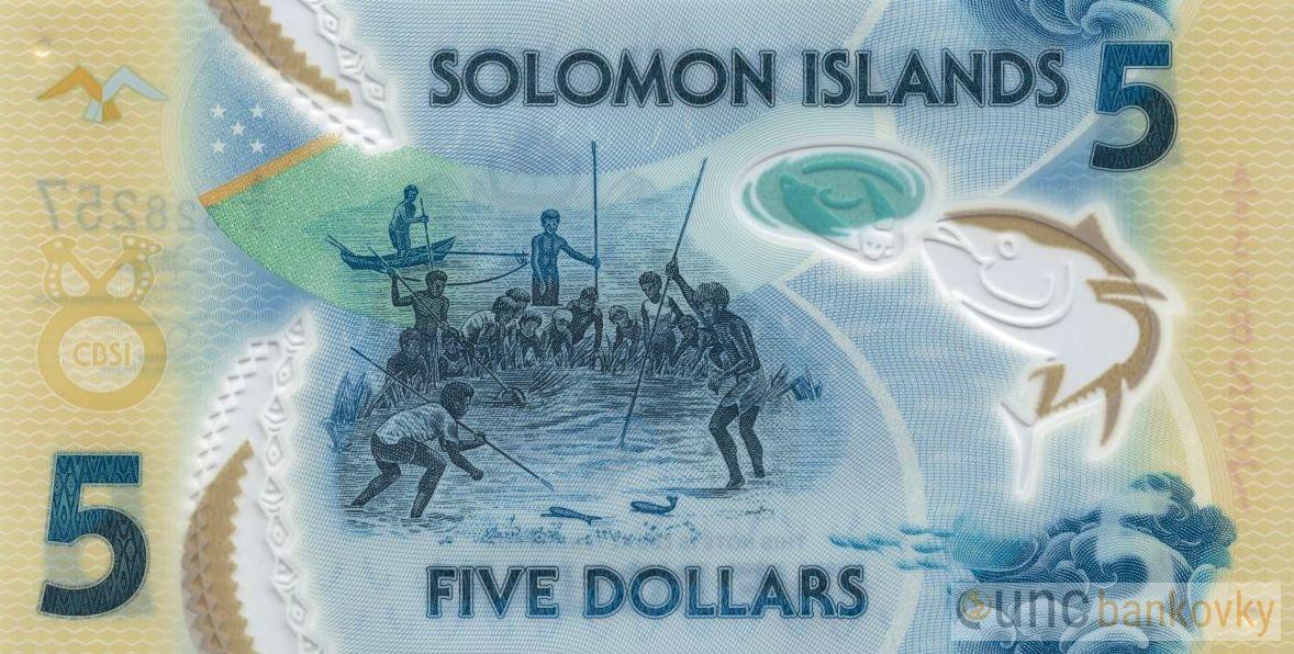 Šalamounovy ostrovy 5 Dollars 2022 UNC