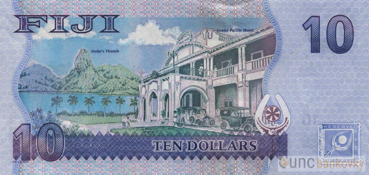 Fiji 10 Dollars 2007 UNC