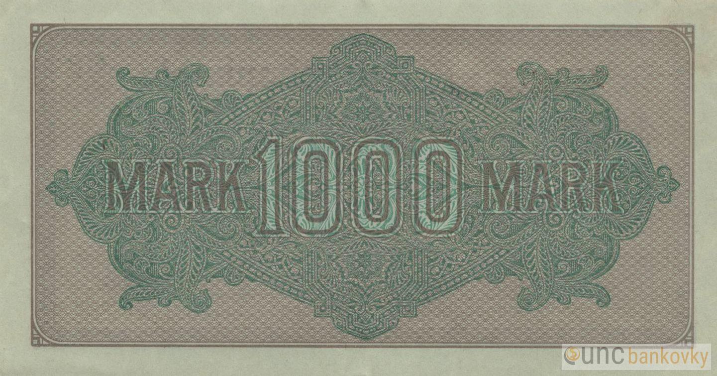 Německo 1000 Mark 1923 UNC 