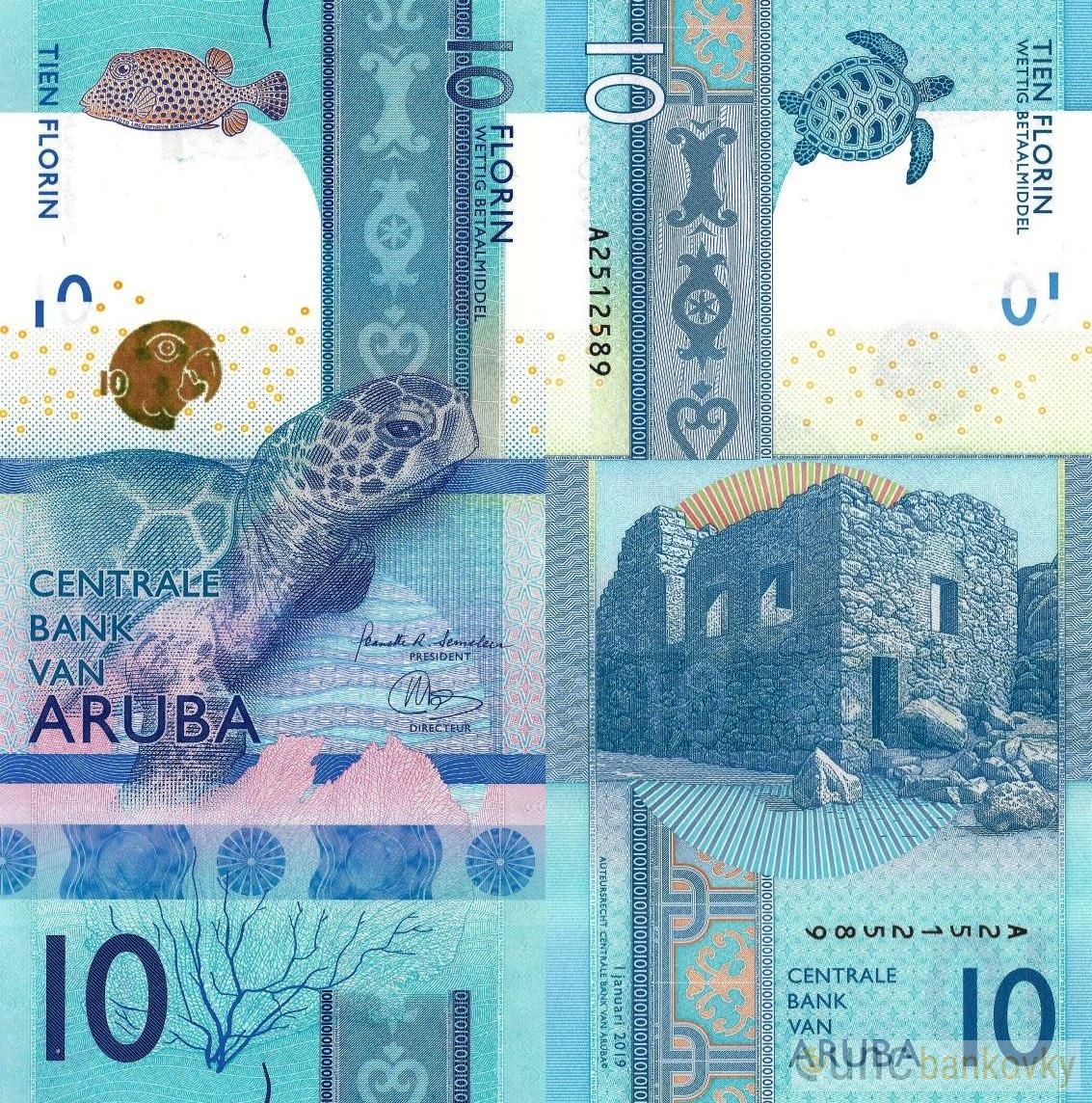 Aruba 10 Florin 2019 UNC