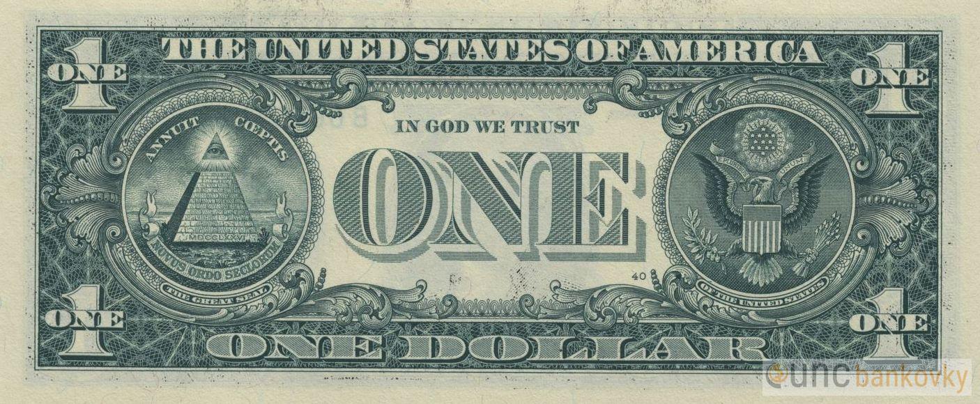 USA 1 Dollar 2017 B *STAR* náhradní UNC