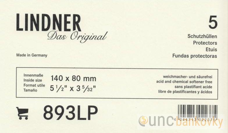 5x Lindner obal 140x80mm
