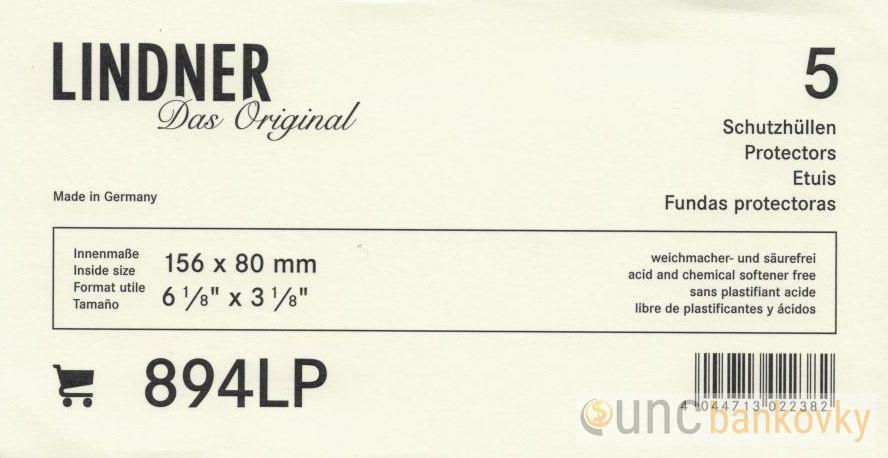 5x Lindner obal 156x80mm