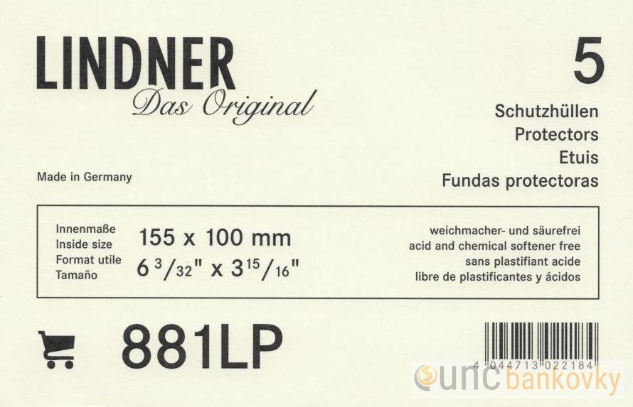 5x Lindner obal 155x100mm
