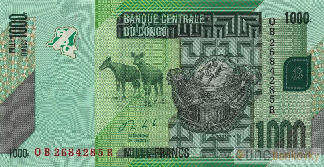 Kongo 1000 Francs 2013 UNC