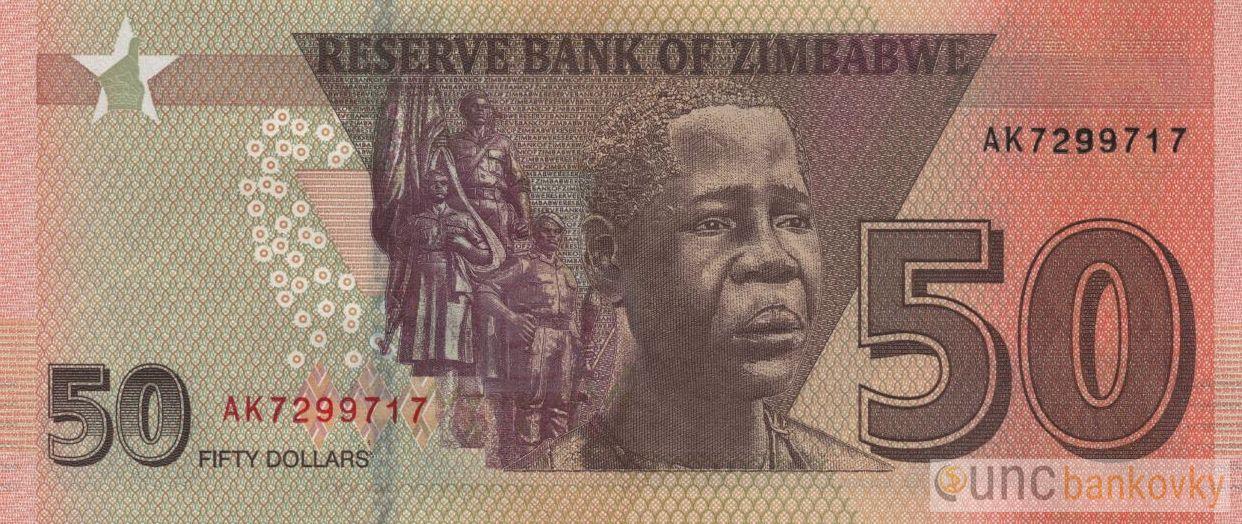 Zimbabwe 50 Dollars 2020 UNC