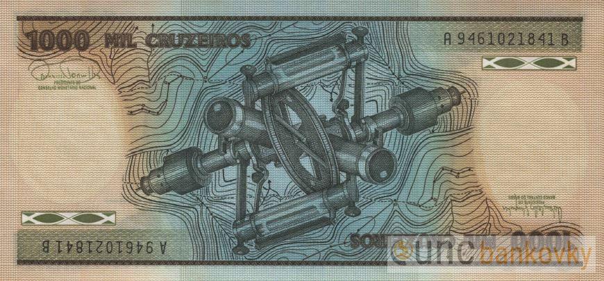 Brazílie 1000 Cruzeiros 1981 UNC