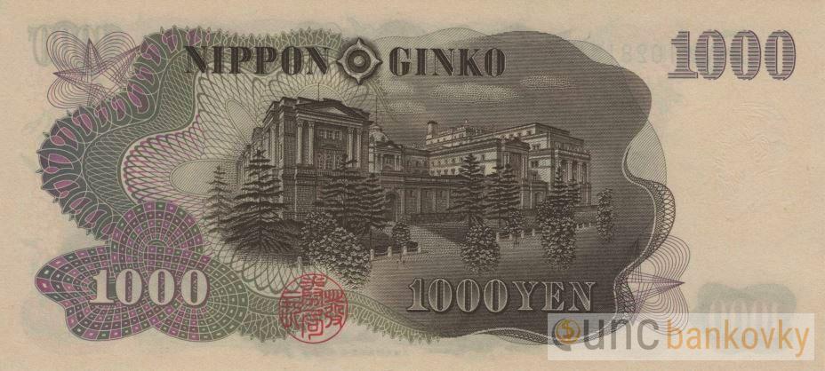 Japonsko 1000 Yen 1963 UNC